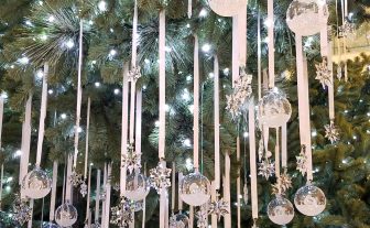 Iconic Las Vegas Property 50’ Bespoke Christmas Tree with Illuminated Star Topper Detail Highlight